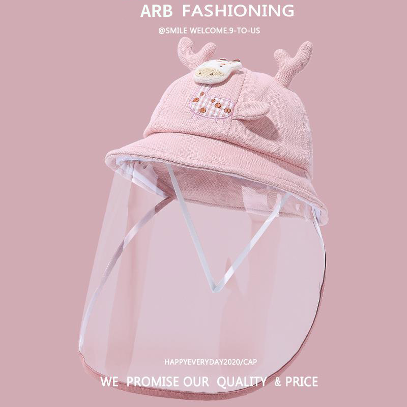 婴儿防护面罩0岁儿童宝宝防护帽防飞沫隔离外出帽子秋冬一岁详情9