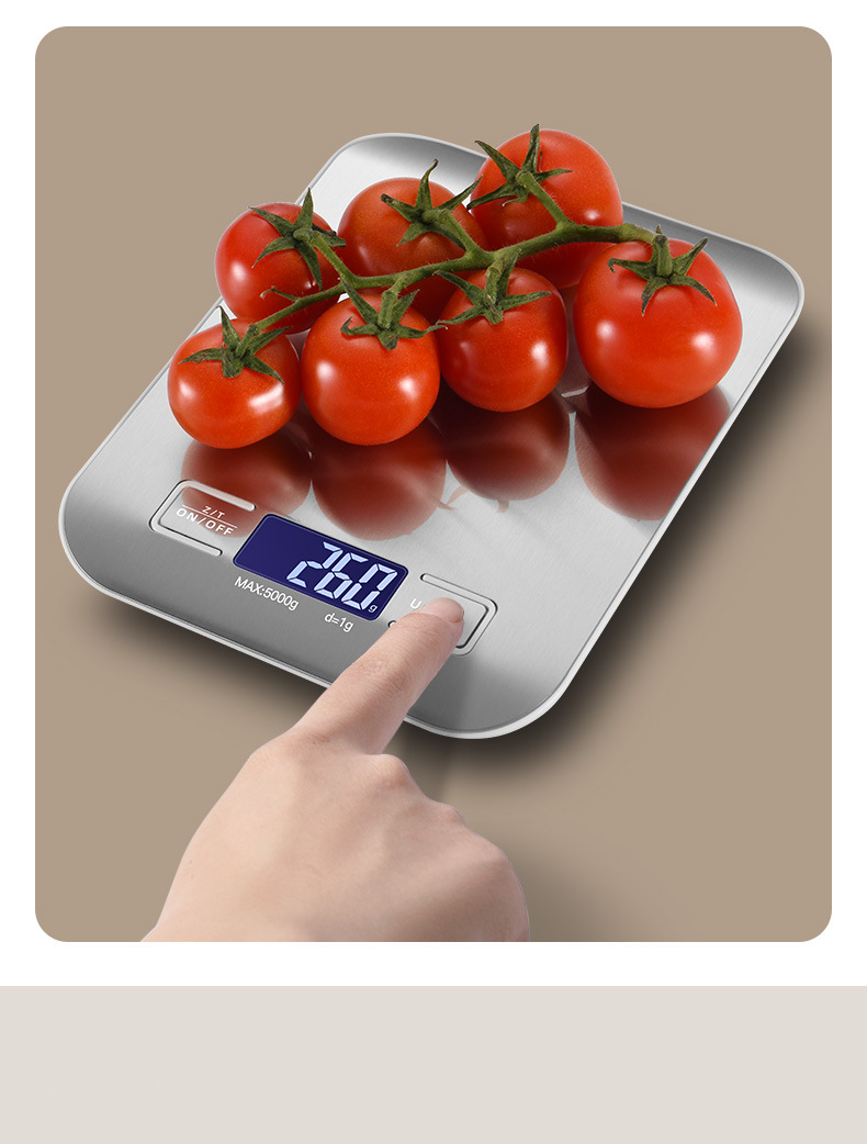 SF-2012平板不锈钢厨房秤烘焙称 电子称台秤 厨房电子秤激光打标详情11