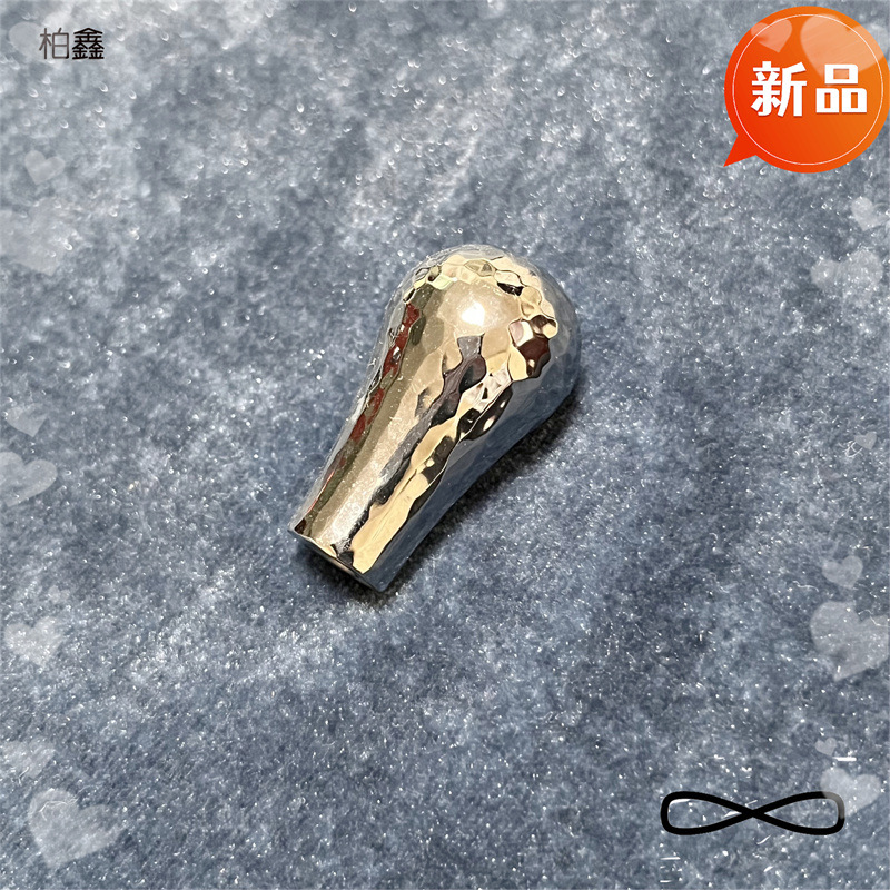 BaoX lusso brass water drop hammer pattern water drop single hole handle for wardrobe drawer handle pic 2