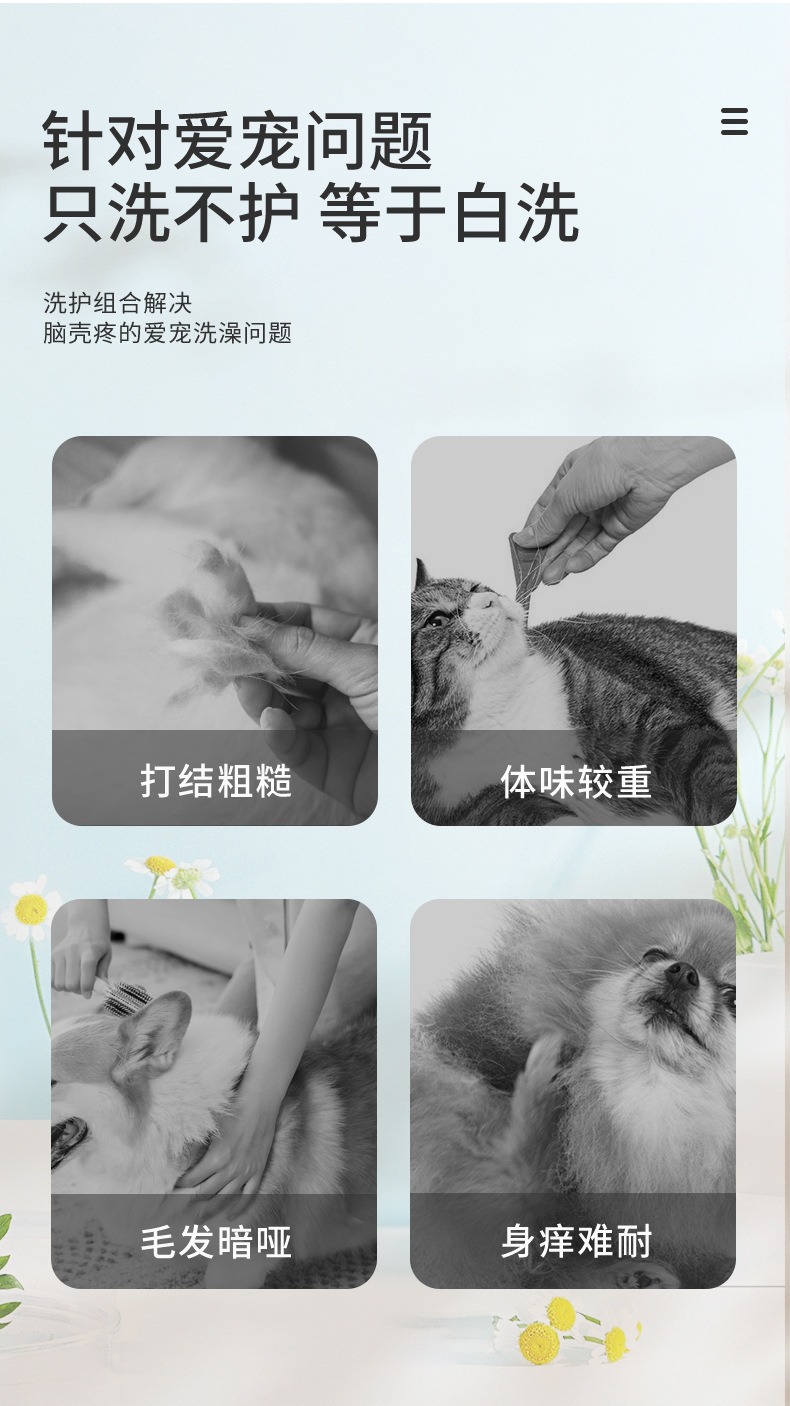 宠物沐浴露猫狗香波浴液宠物身体去臭留香沐浴露宠物洗护用品批发详情8