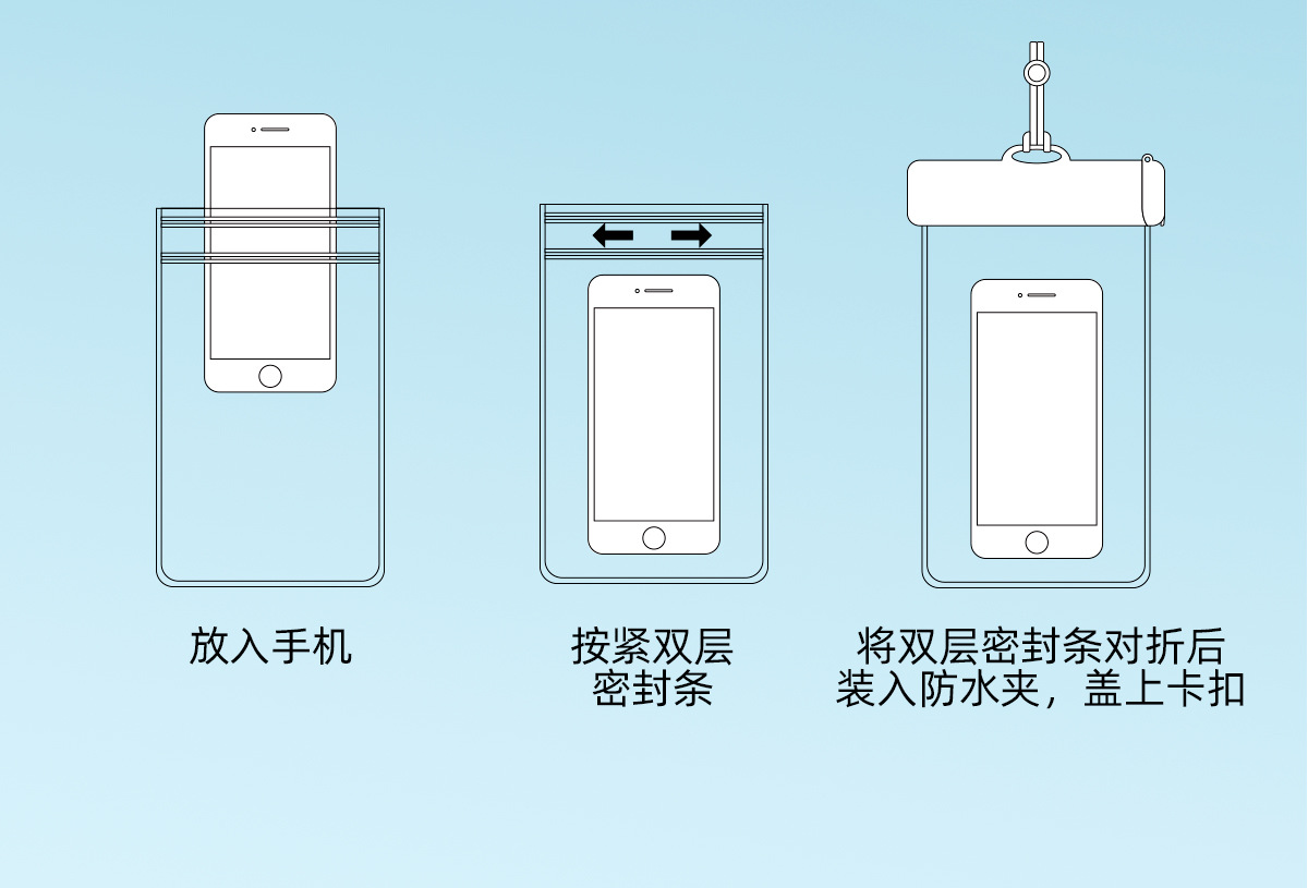 One-piece consignment mobile phone waterproof bag with touch screen, swimming, food delivery rider rainproof sealed bag, diving waterproof mobile phone case pic 39