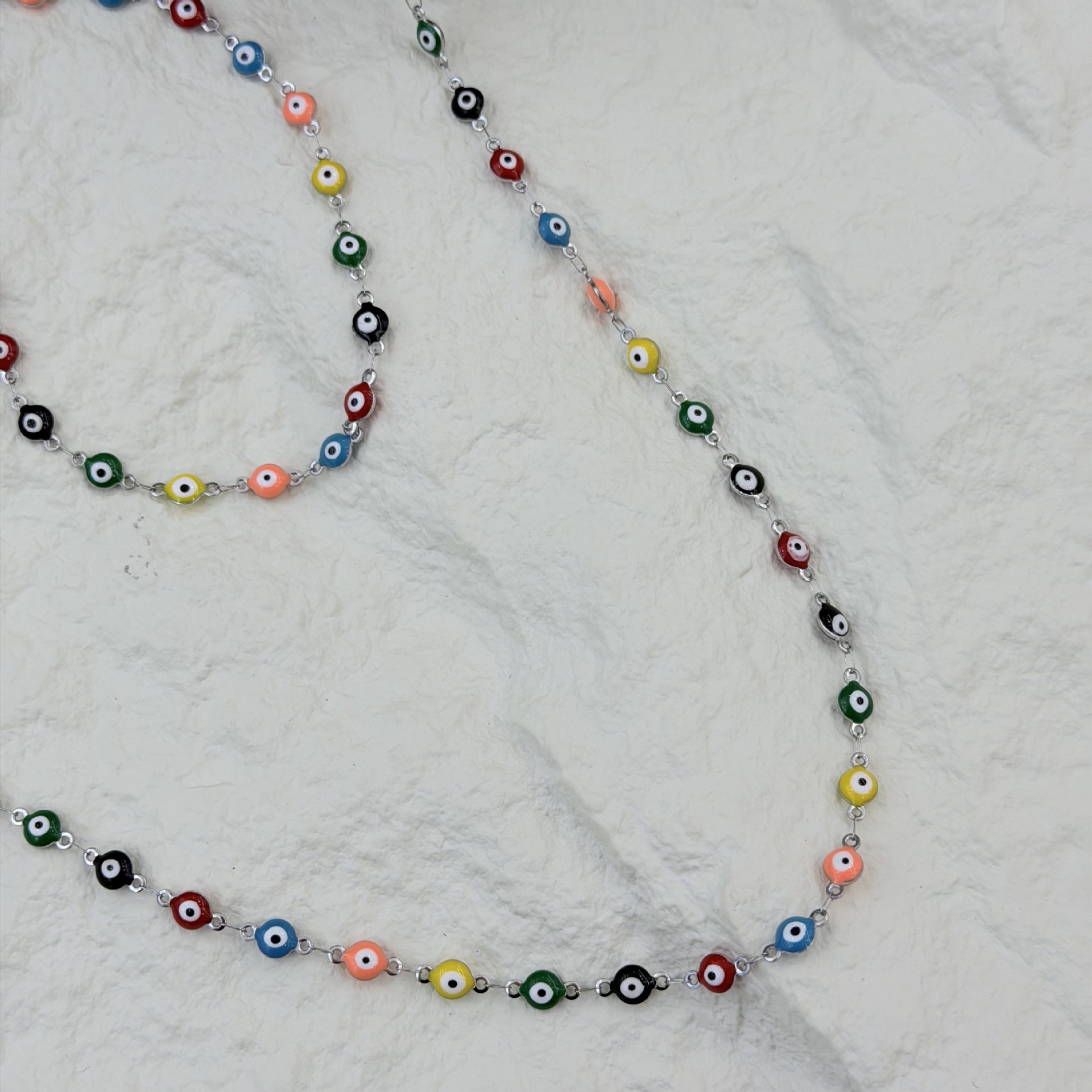 Cross-border goteo aceite color de ojos acero cadenas hecho a mano DIY accesorios accesorios collares pulseras ropa material de conexión al por mayor pic 7