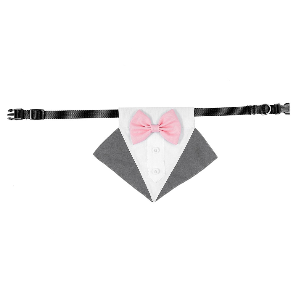 New wedding suit, pet saliva towel, dog collar, pet triangle towel, pet bow tie, wedding suit triangle towel pic 7