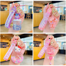 可爱米奇公仔流沙钥匙链漂浮液体挂饰钥匙圈包包挂件亚克力钥匙扣详情9