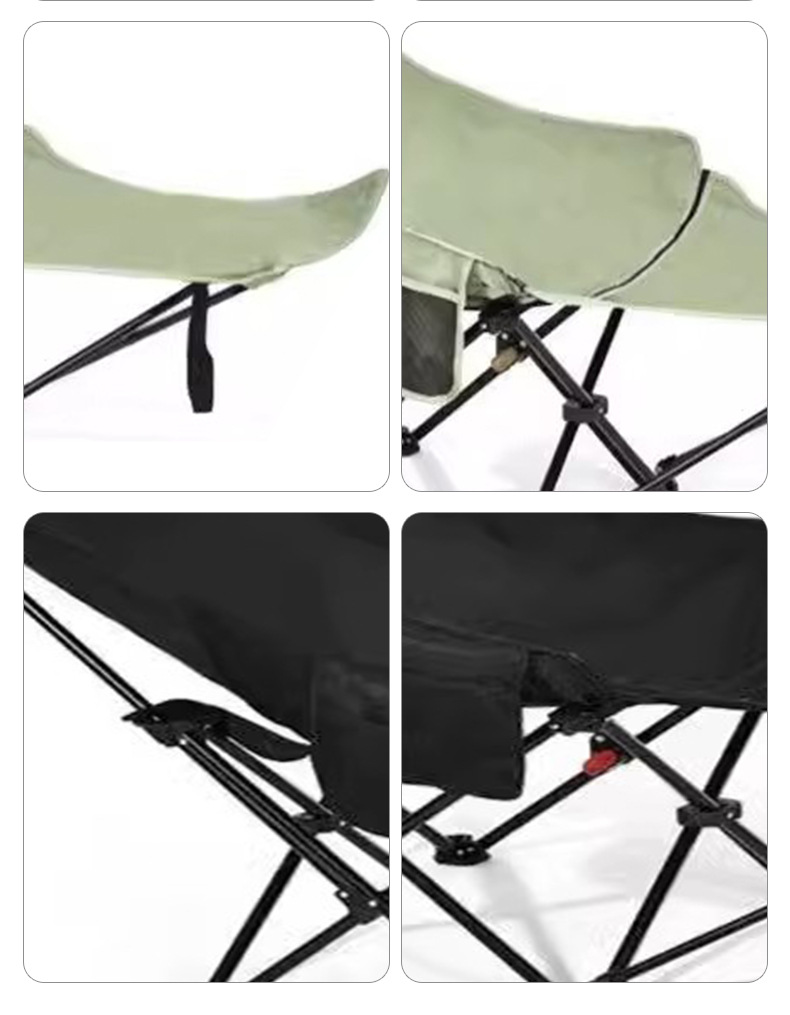 户外折叠椅便携式露营月亮椅办公室午休三挡可调节带腿托折叠躺椅详情9