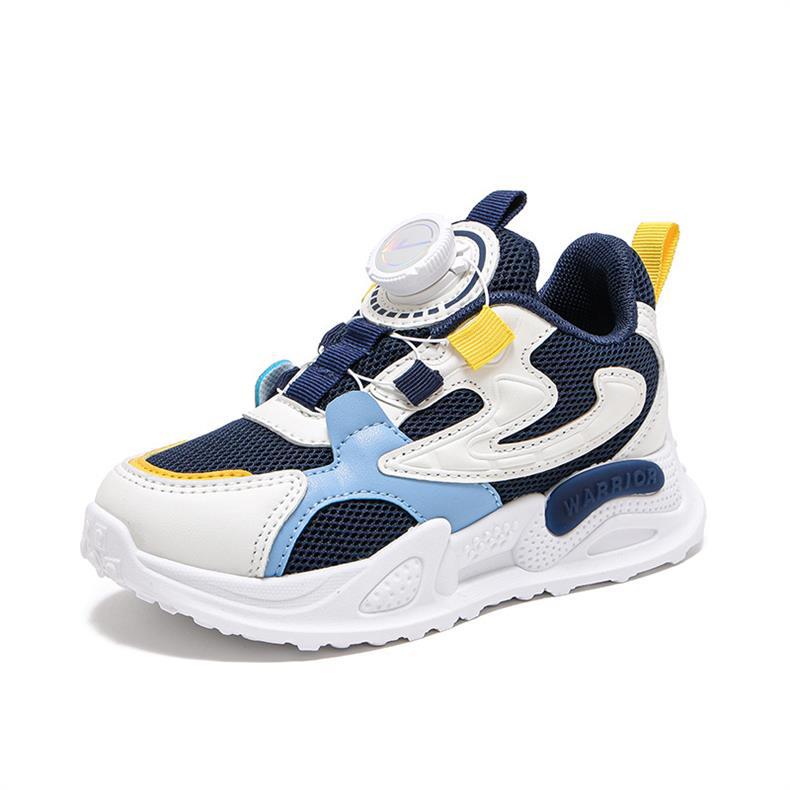 运动鞋薄网男童新款透气旋钮鞋小白小童鞋子女童中大童春夏 2024详情9