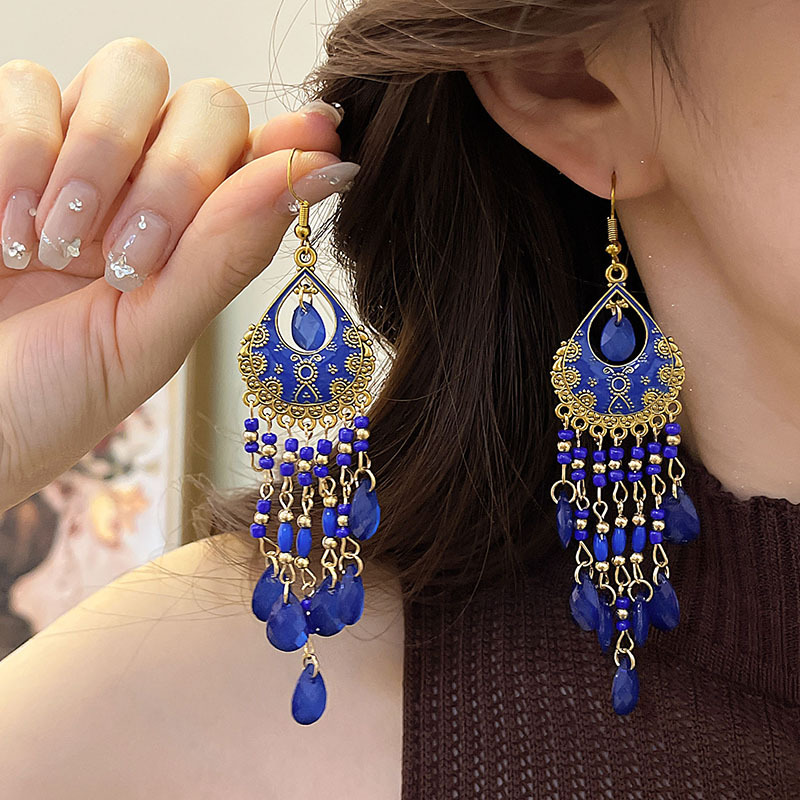 耳环度假风网红耳坠海边耳勾ins夏天新款拉菲草编手编藤编耳饰女详情37