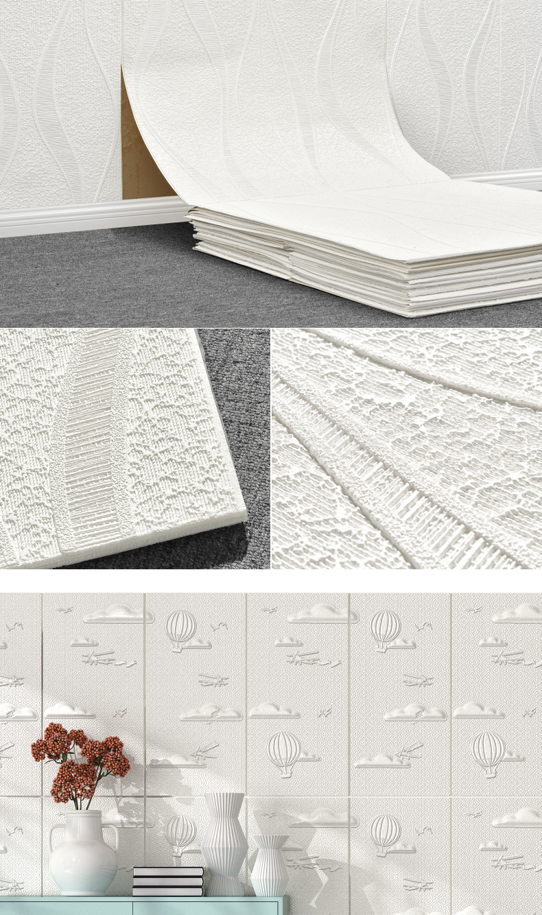 泡沫自粘墙纸自粘壁纸墙布3d墙贴防水防潮客厅卧室厨房软包壁纸详情8