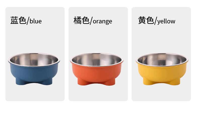 High-legged stainless steel dog bowls, anti-drop cat bowls, dog bowls, pet bowls, dog food utensils, cat food basins, pet supplies wholesale pic 5