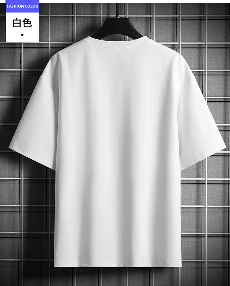 大肚子短袖男士夏季2024新款宽松加肥加大码半袖t恤衣服胖子男装详情13