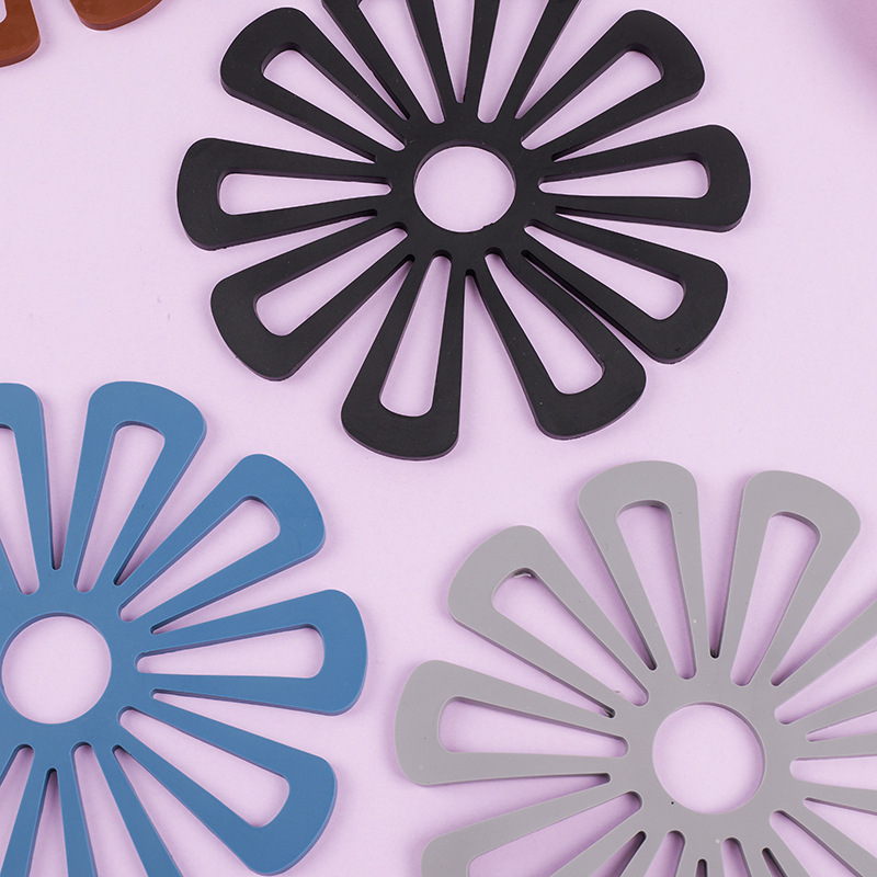 花朵隔热垫创意硅胶防烫垫家用防滑碗盘垫防热碟子垫菜垫锅垫详情21