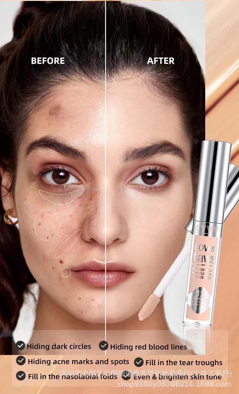 Cross-border new product LYVV Contouring Moisturizing Setting Foundation brightens skin tone, leaves no trace, is waterproof and sweat-proof, moisturizing and concealer pic 7