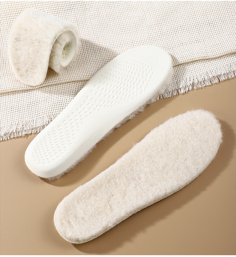 羊毛鞋垫100%羊绒保暖加厚透气吸汗乳胶舒适高弹减震马丁靴加绒详情14