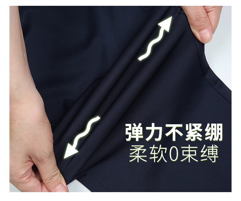 西裤男夏季薄款冰丝男士休闲裤弹力修身直筒商务正装九分裤子男详情30