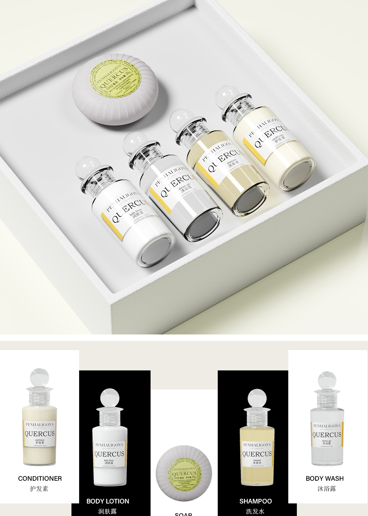 PENHALIGON high-end hotel and homestay disposable shampoo, body wash and bath set in stock pic 6