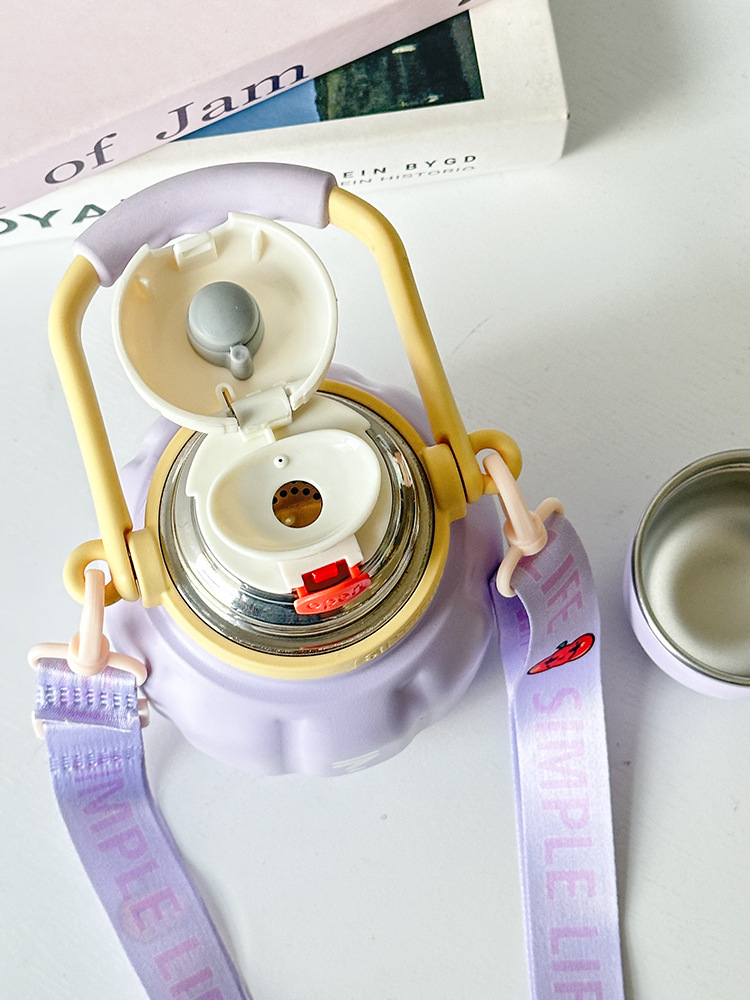 新款网红南瓜杯大肚手提便携保温杯迷你可爱大容量保温杯大肚杯详情2