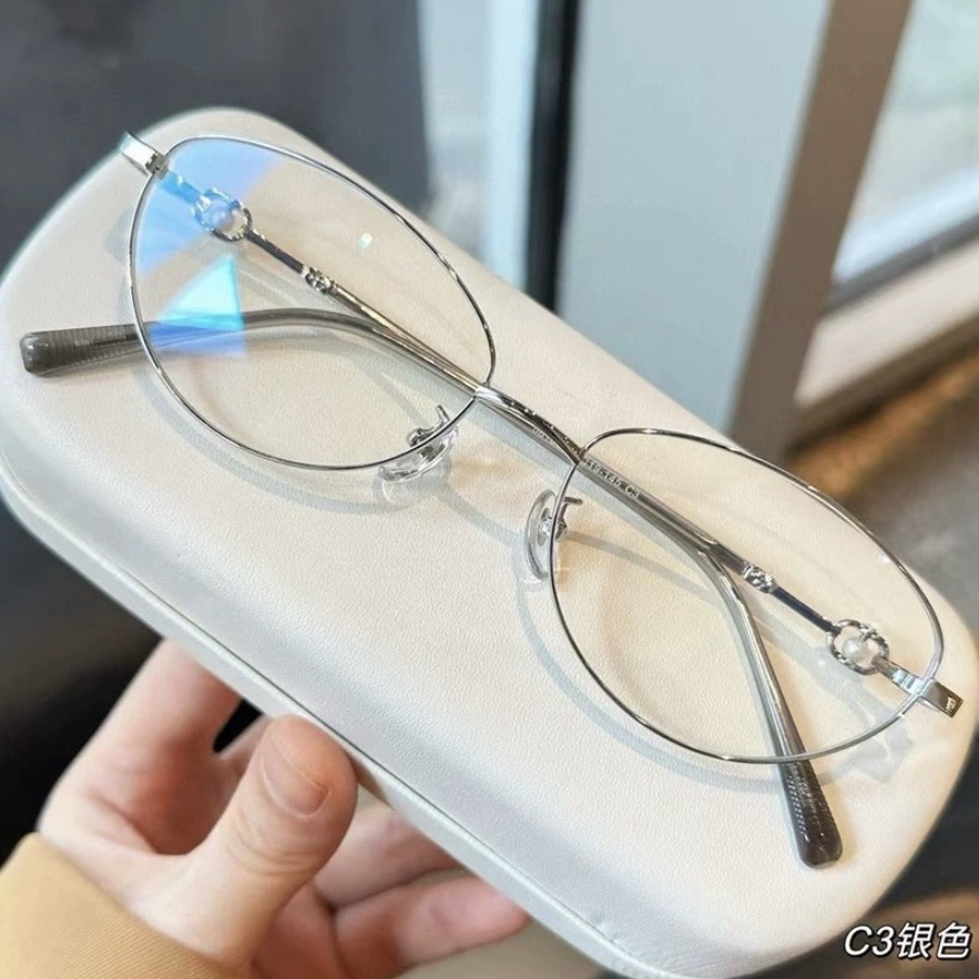 超轻金属细边近视眼镜框女 国风猫眼复古平光镜可配度数批发58166详情13