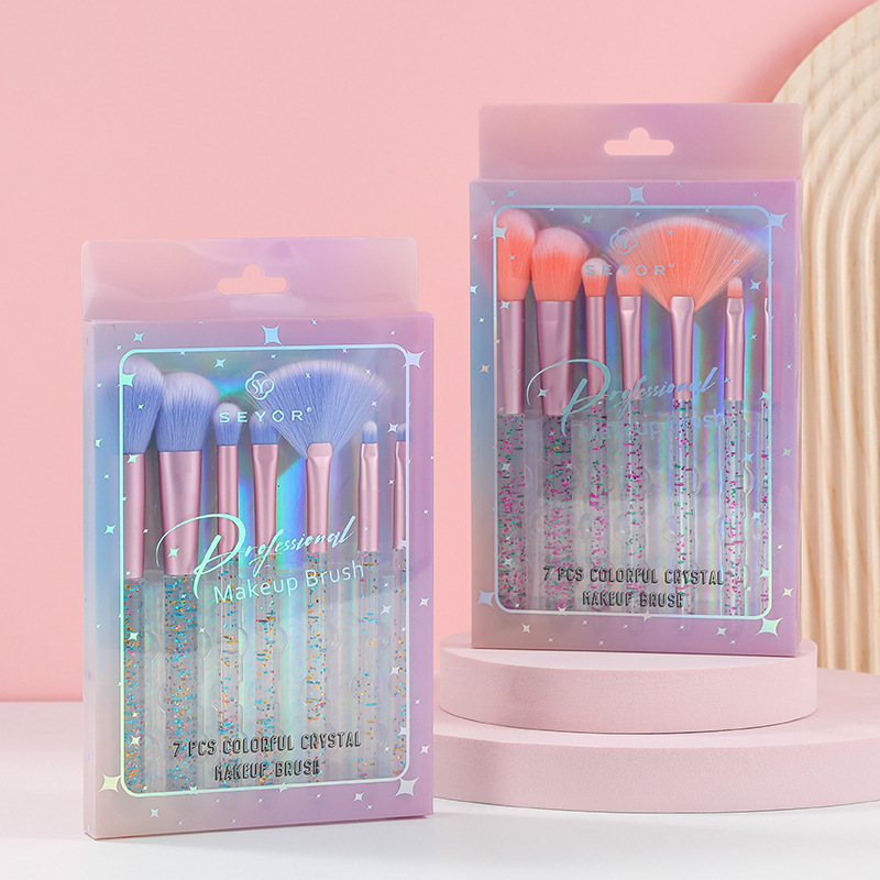 新款7支幻彩化妆刷套装散粉修容眼影全套化妆刷时尚便携美妆工具详情13