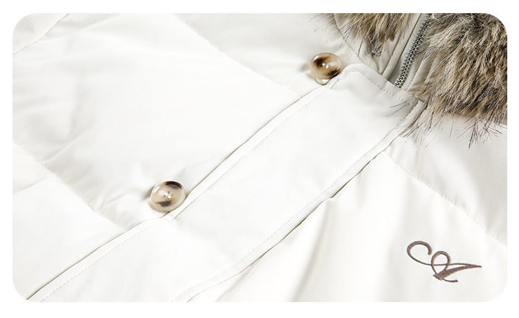 CATTEE美式复古90白鸭绒毛领连帽羽绒服男女冬季防寒保暖短外套潮详情17