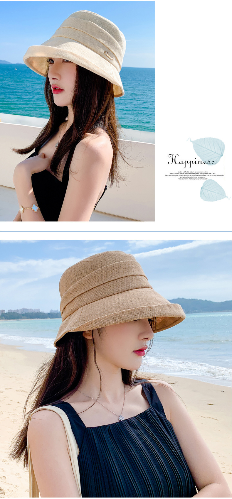 Early spring new style stylish hats for women Japanese-style fisherman hats are versatile. Summer sun protection and shade basin hats are trendy Korean-style sun hats pic 7