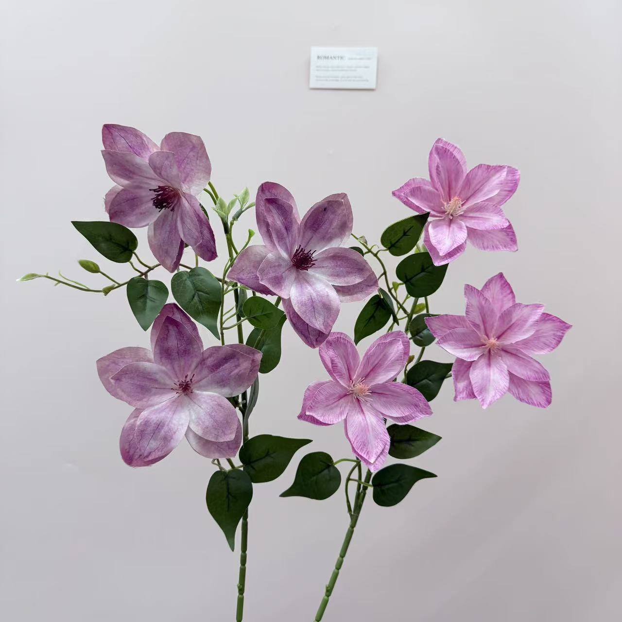 3头仿真铁线莲玉兰仿真花婚庆婚礼软装家居装饰婚礼插花跨境详情5