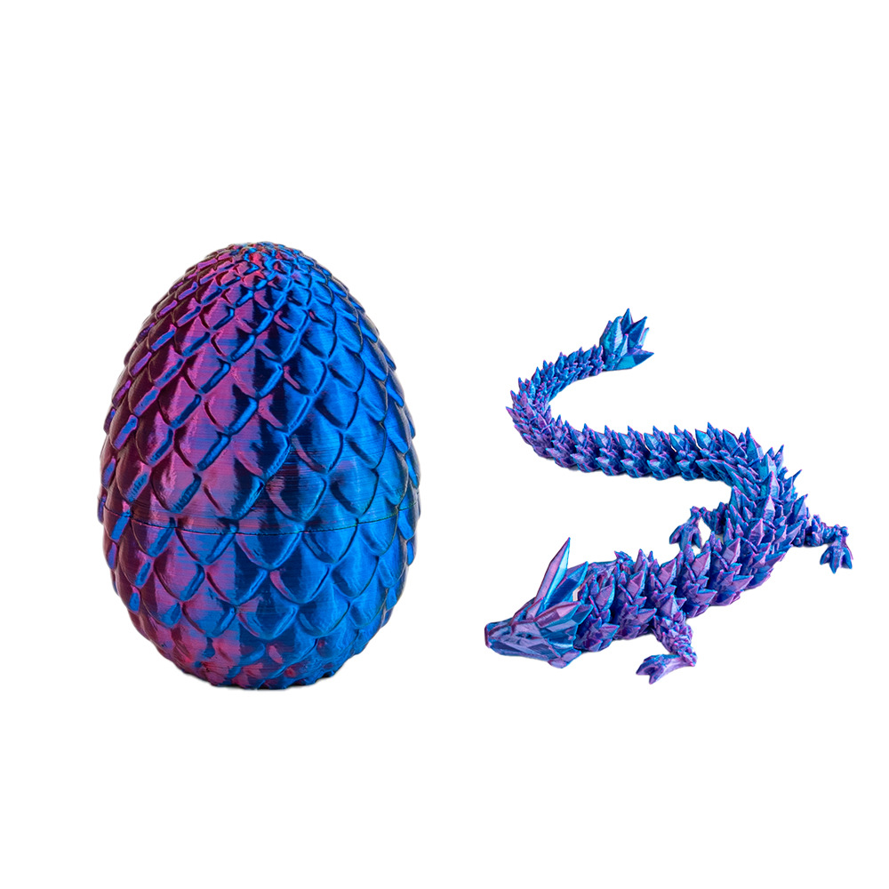 【工厂直销】3d打印蛋龙蛋复活节彩蛋关节可动摆件玩具工艺品水晶详情2
