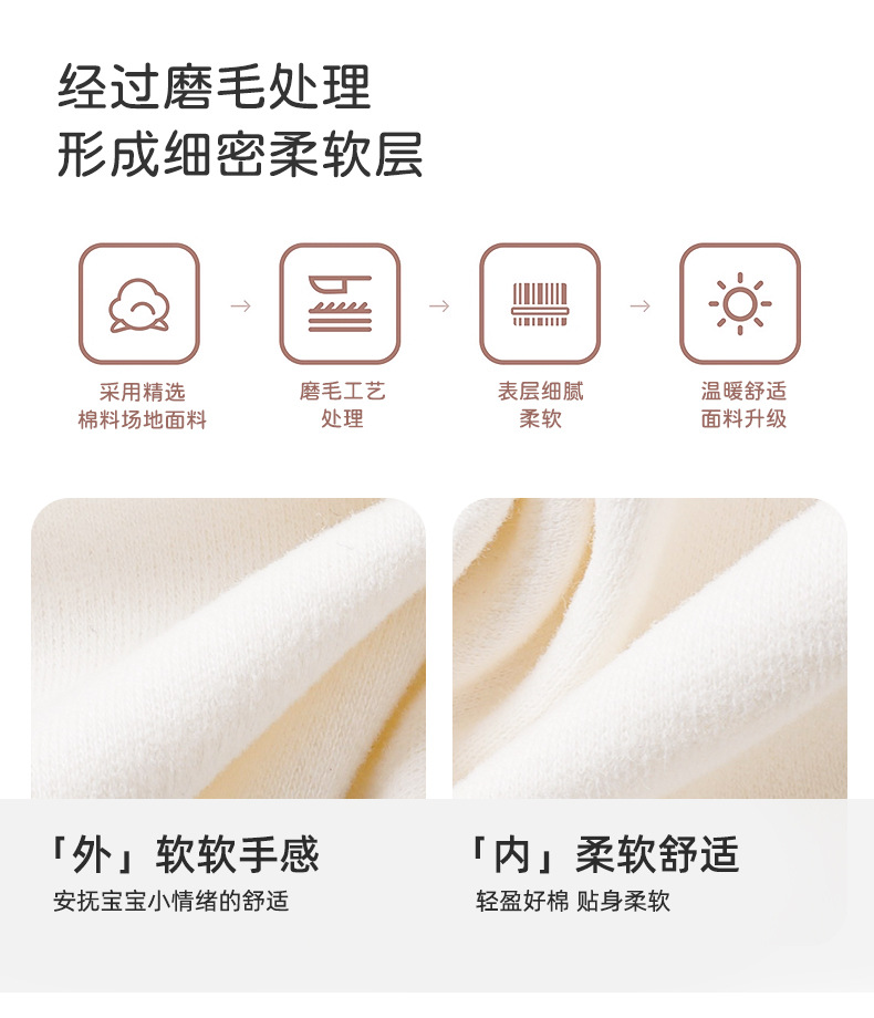 春秋纯棉A类婴儿连体衣0-3-6个月打底爬服哈衣宝宝罩衣详情6