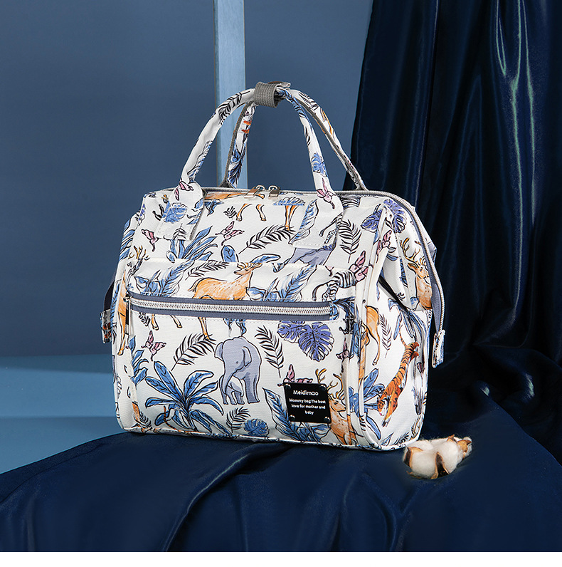 妈咪包外出时尚多功能母婴包轻便大容量手提双包肩妈妈带娃收纳包详情13