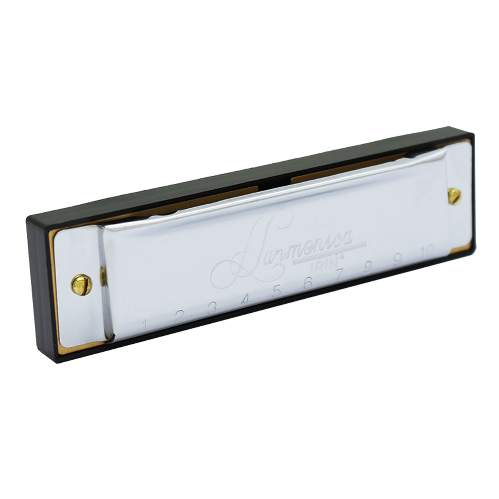 批发IRIN10孔20音C调口琴布鲁斯口吹琴儿童学生十孔口琴雕刻logo详情7