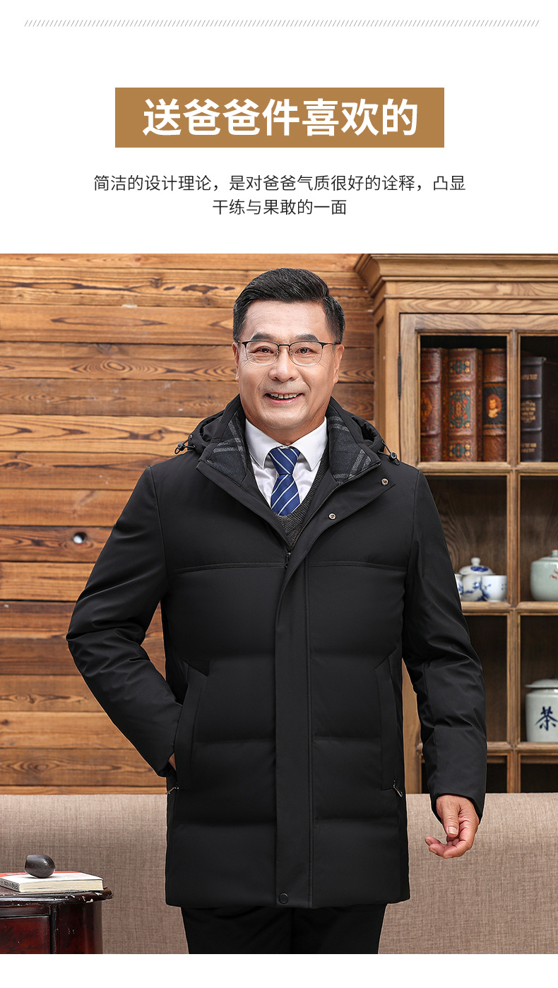 中老年羽绒服男短款加厚大码老年父亲爸爸鸭绒保暖外套加厚保暖详情7