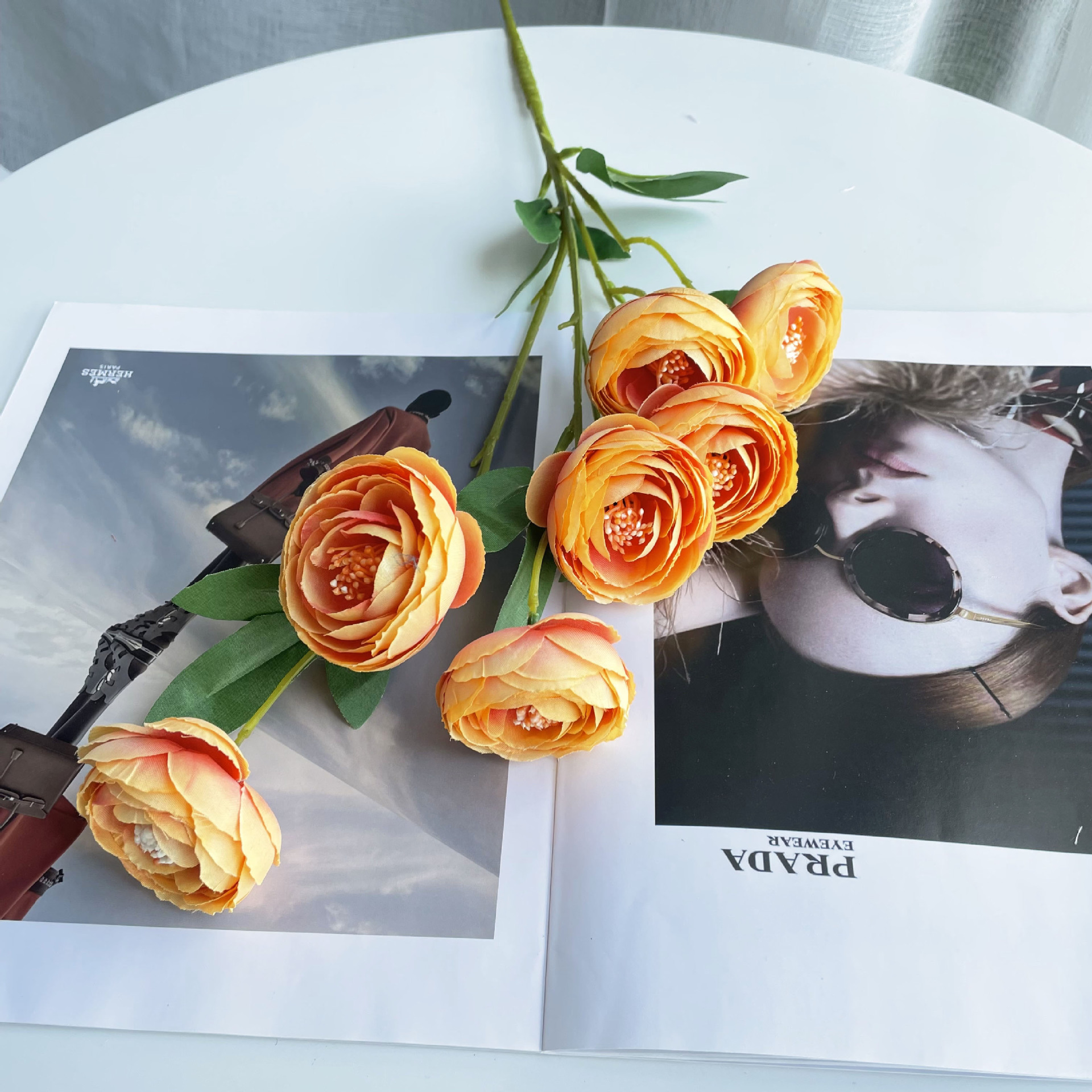 7-head exquisite tea rose peony artificial flowers wholesale wedding set decoration flowers, wedding hall prop flowers pic 18