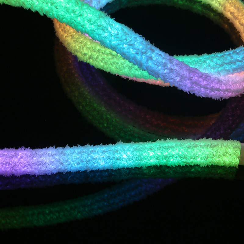 LED flexible color-changing light strip, 360-degree empress velvet woven light, RGB color-changing neon light, outdoor decorative linear light pic 12