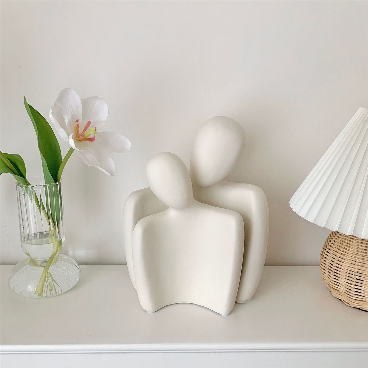 Nordic-style ceramic vases and flower arrangements, high-end and niche living room entrance hall home decoration vases and ceramic flower vases pic 17