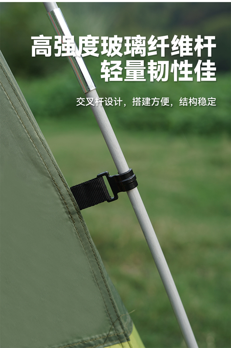 户外两室一厅露营多功能公园大帐篷野营防水多人自驾游小房子详情6