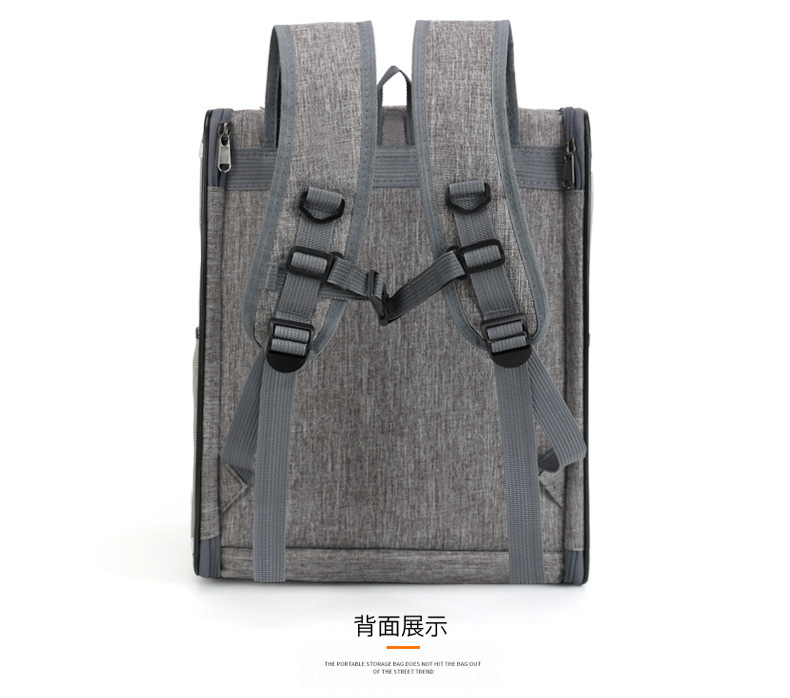 Pet bag for aviation, foldable cat bag, breathable, large-capacity cat and dog, outdoor travel pet backpack, double-shoulder cat bag pic 21