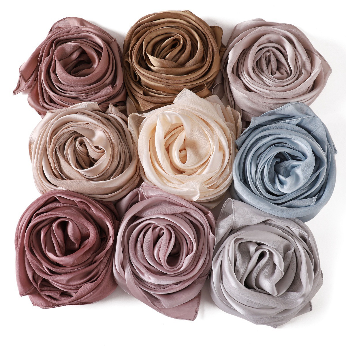 百搭宽条纹镂空纯色缎面长巾丝滑柔软透气仿真丝女包头巾旅行披肩详情18