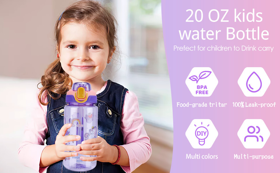 跨境爆款卡通儿童水杯可爱高颜值上学水杯便携弹跳盖吸管杯代发详情15