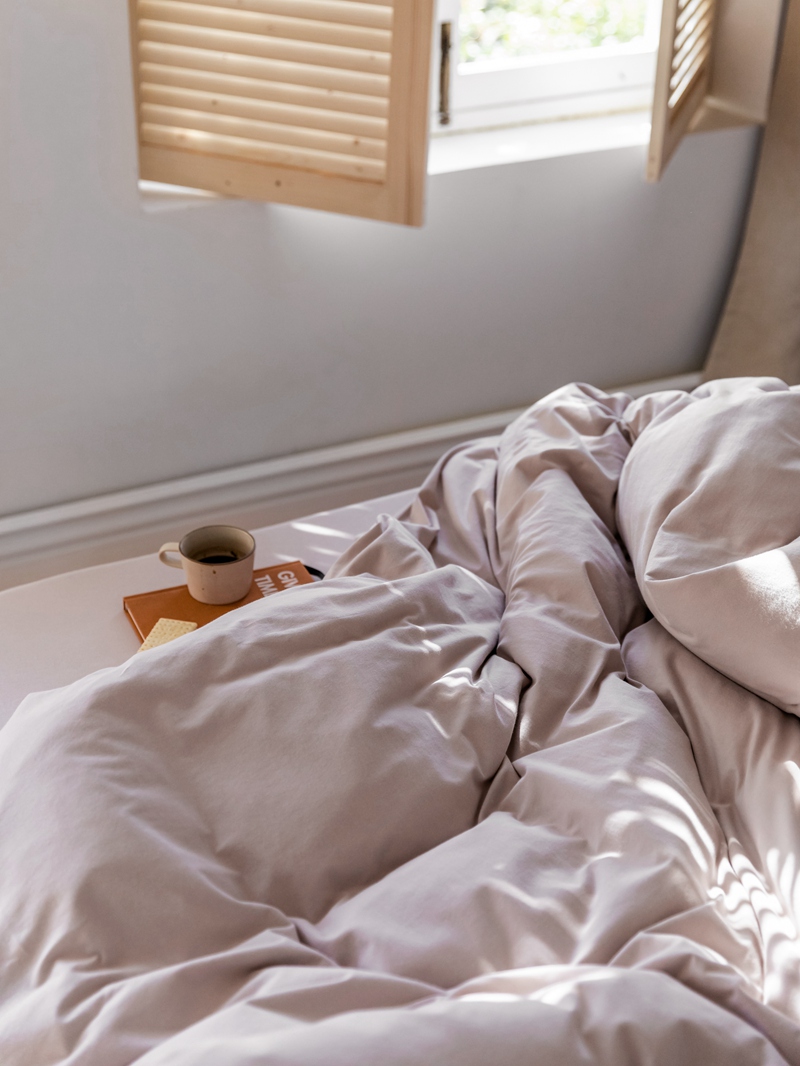 ins Japanese-style solid color all-cotton knitted cotton four-piece set, skin-friendly nude sleeping plain double-layer Indian cotton bed sheet pic 141