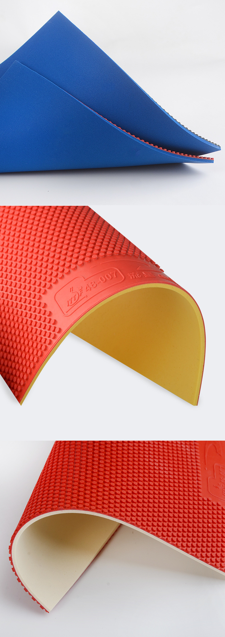 流星575正胶乒乓球拍胶皮粘性颗粒胶诡异削球防弧蓝海绵套胶正品详情7