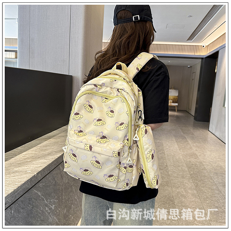 小学生护脊书包3-6年级儿童卡通印花书包大学女大容量耐脏双肩包详情23