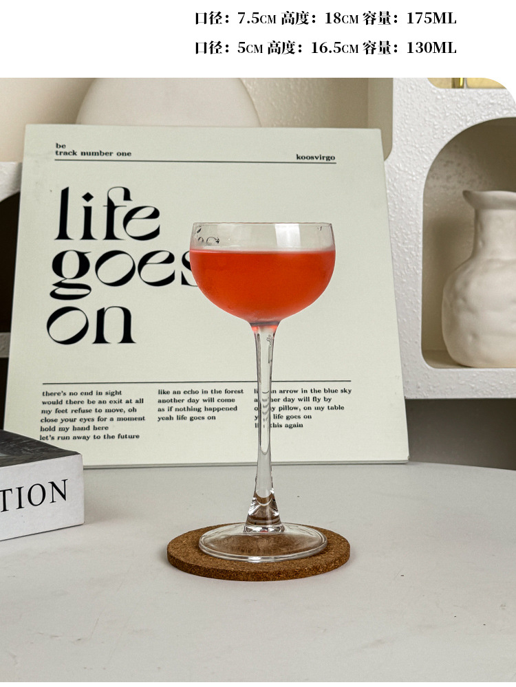 马天尼杯鸡尾酒杯高脚杯日式木村系喇叭杯塔塔杯ins杯玻璃杯详情4