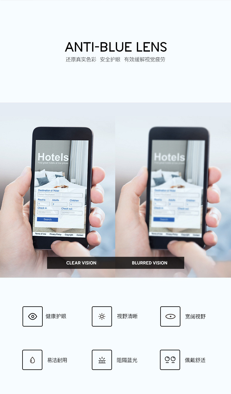 老花眼镜中老年人眼镜时尚优雅女神香槟金素颜大框老花镜2055批发详情5