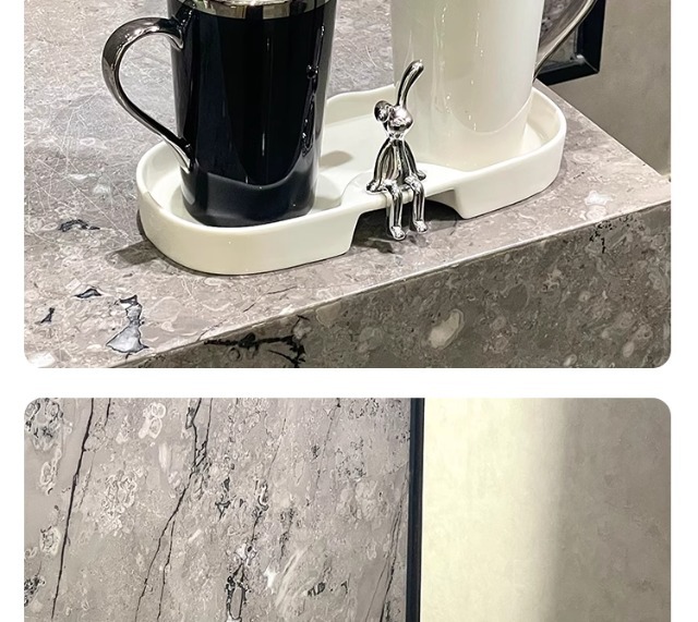 Mouthwash cup, couple brushing cup, light luxury high-end ceramic household dental cup, washbasin cup, high-end toothbrush cup pic 15