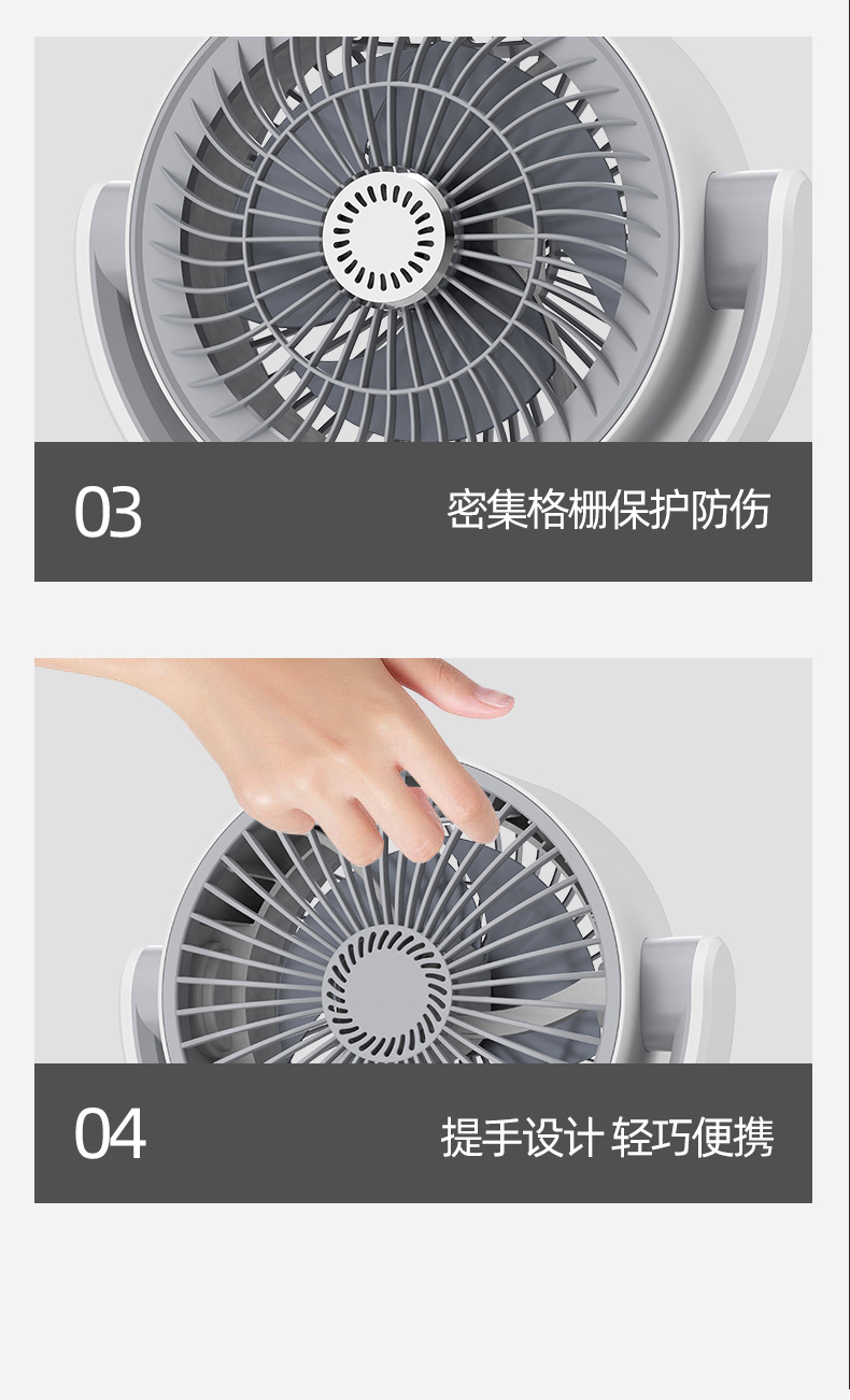 Air circulation fan, household electric fan, desktop portable oscillating low-noise, student dormitory desktop office circulation fan M142 pic 20