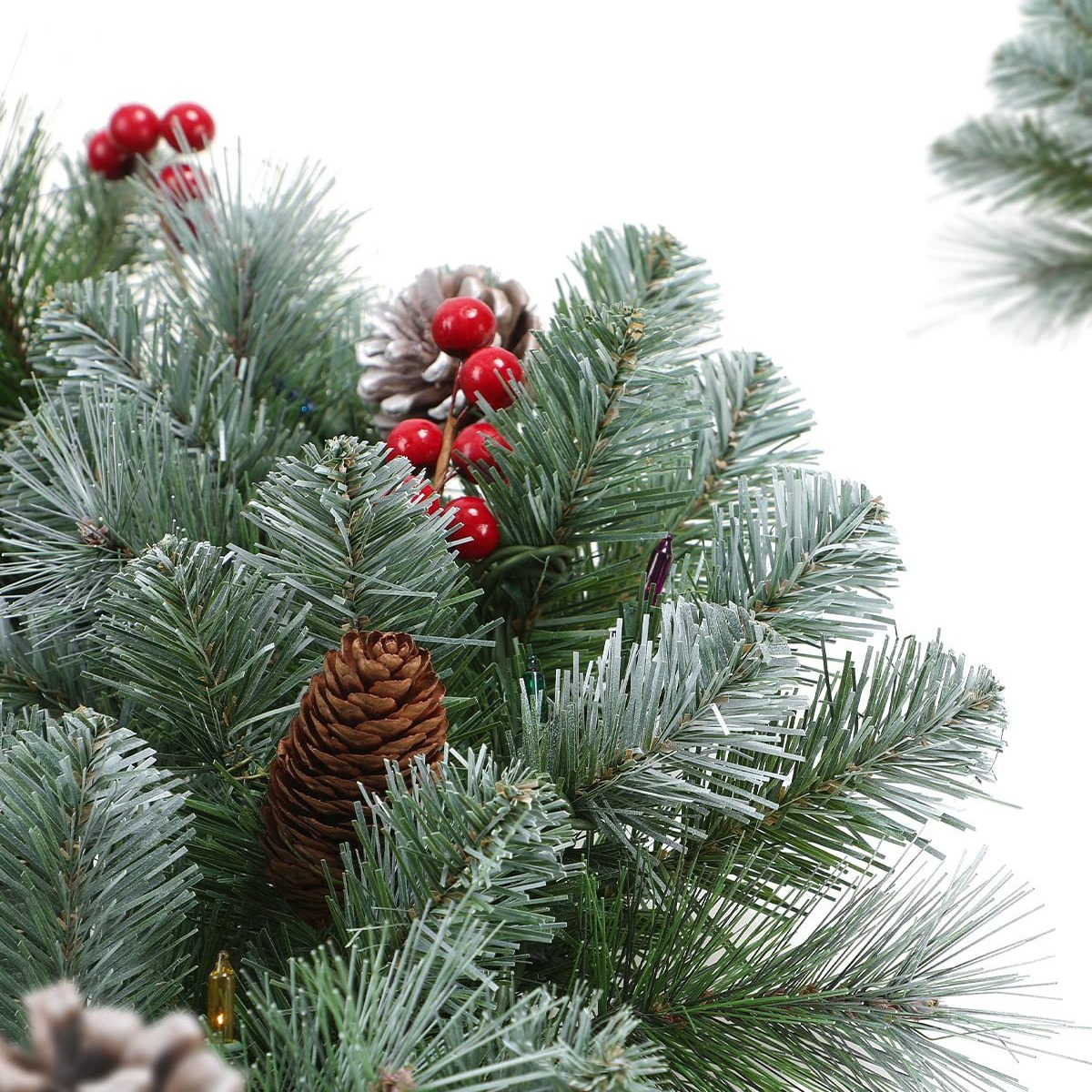 2.7米圣诞藤条加密带松果圣诞节装饰品扶手栏杆圣诞装饰藤条现货详情3