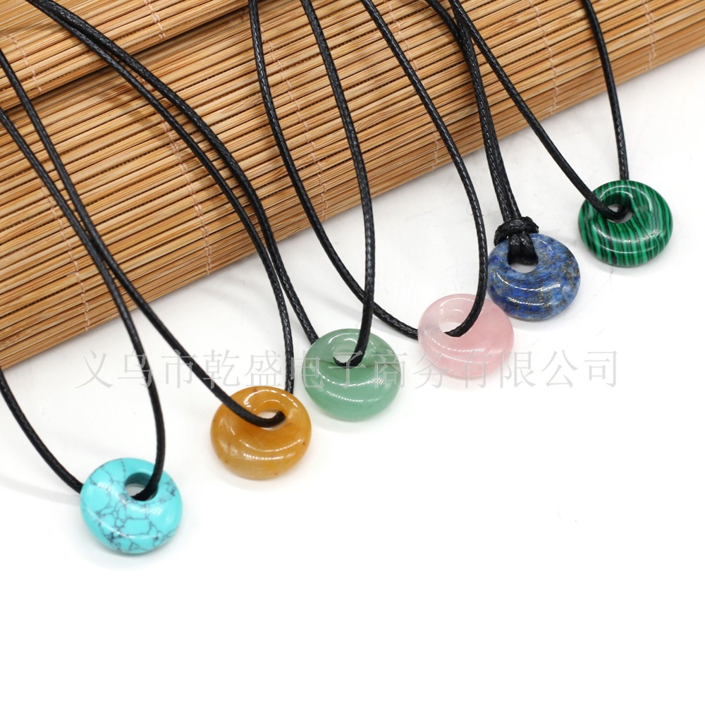 Exquisite natural stone semi-precious stone beads, large-hole beads, DIY jewelry accessories, handcrafted necklaces, wholesale pic 3