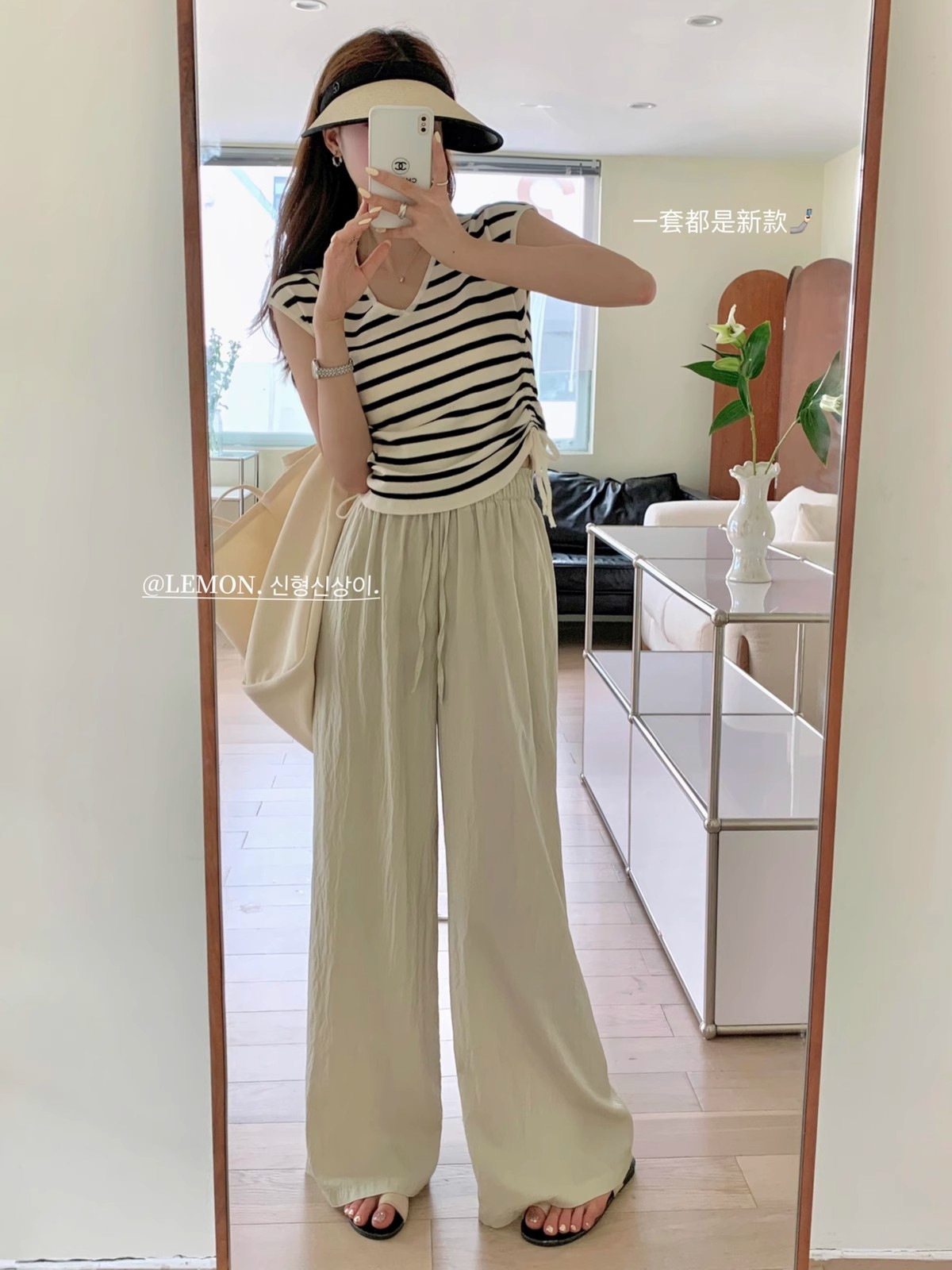 冰丝皱阔腿裤女春夏薄款直筒高腰显瘦韩系小个子慵懒风长裤休闲裤详情7