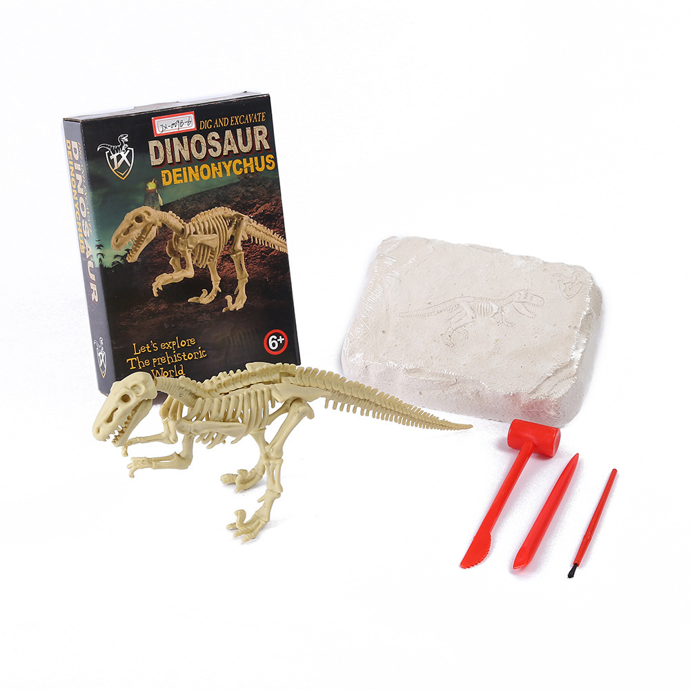 新款恐龙考古挖掘玩具儿童益智DIY拼接骨架仿真化石玩具地摊批发详情6