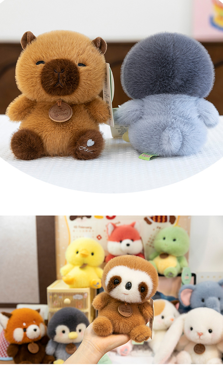 Authentic desk companion, doll, learning accessory, little penguin figurine, cute plush toy, capybara panda doll pic 12