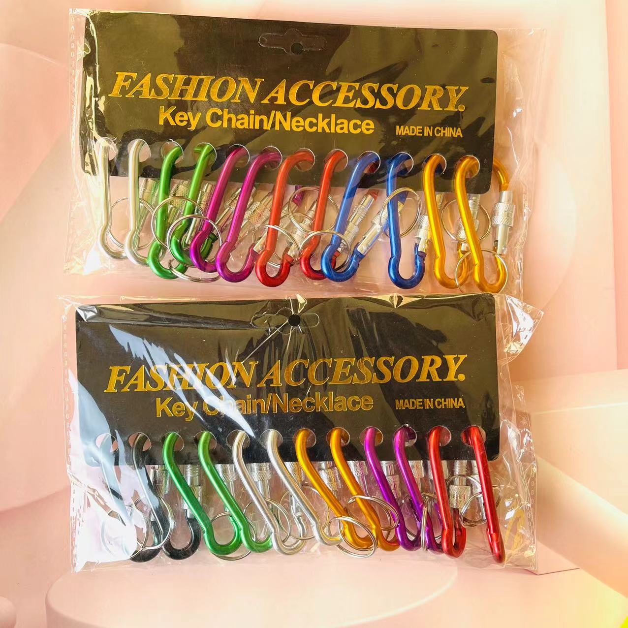 【 Zone 1-5 】 Mountain Climbing buckle 12/ pack 2400/ box 7 cm Mountain climbing buckle key chain Outdoor products Mountain climbing buckle key chain Small lock buckle Safety buckle 1 yuan supply pic 2
